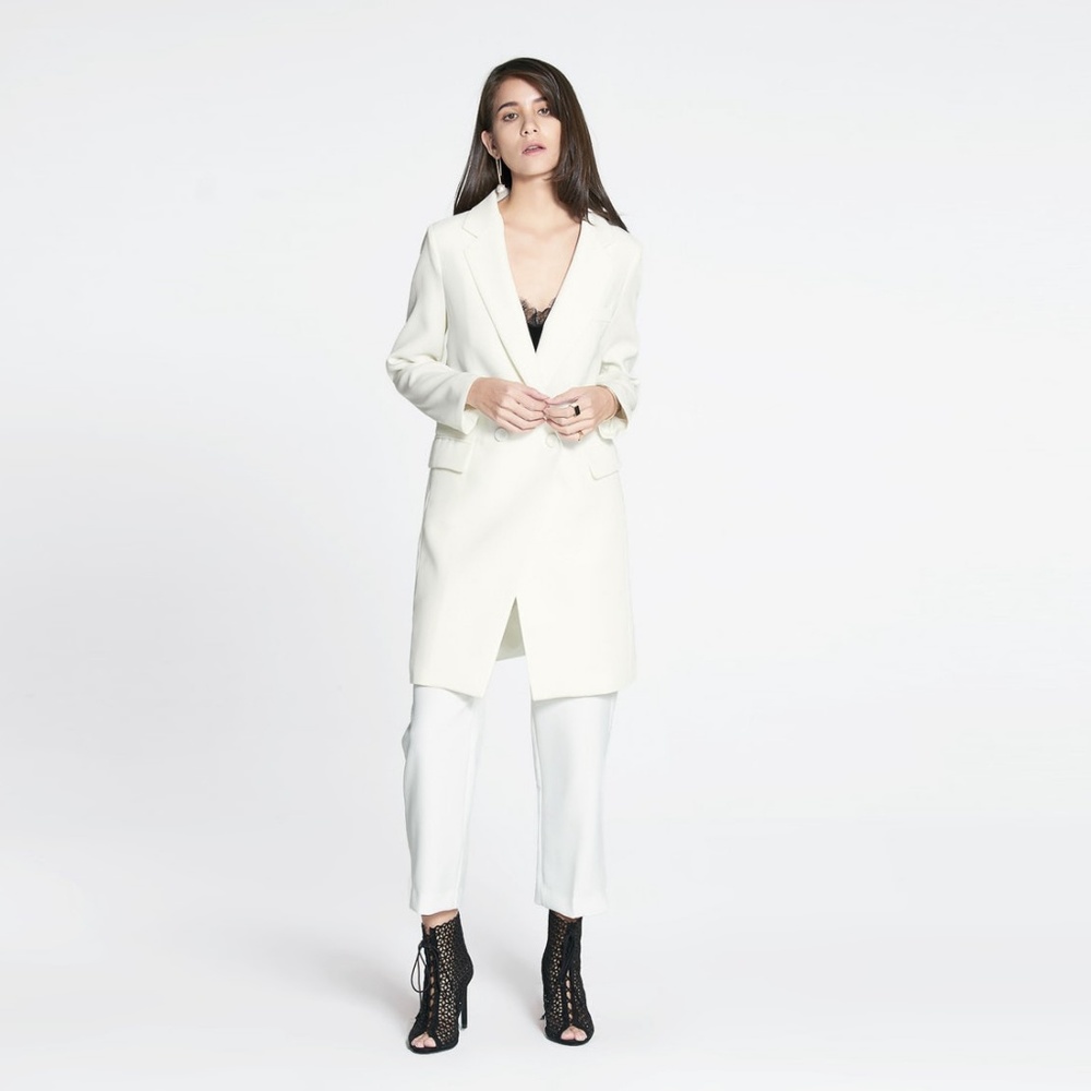 NWT Double-Breasted Oversized Longline Blazer